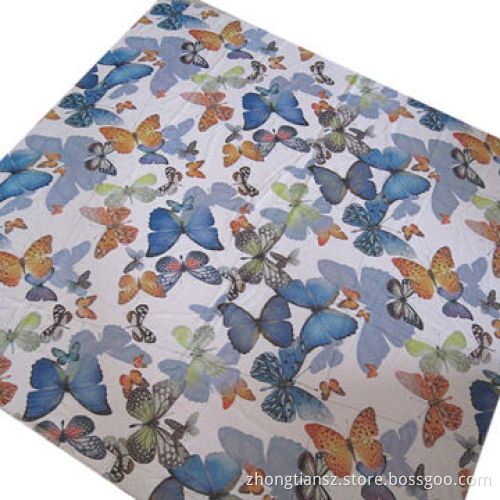 Printed Butterfly Chiffon Scarf for Summer and Spring, Made of 100% Polyester